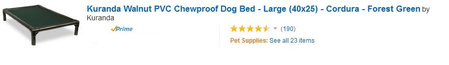 Kuranda Walnut PVC Chewproof Dog Bed