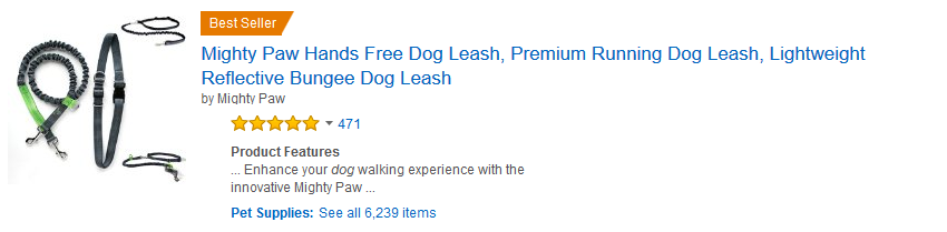 running dog leash